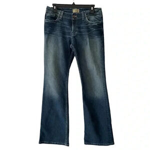 BKE Wendi Stretch Bootcut Jeans Women Size 28 Y2K Mid Rise Med Blue Wash Denim